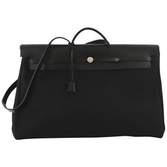 Hermes Herbag Cabine Toile and Leather
