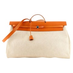 Hermes Herbag Cabine Toile and Leather