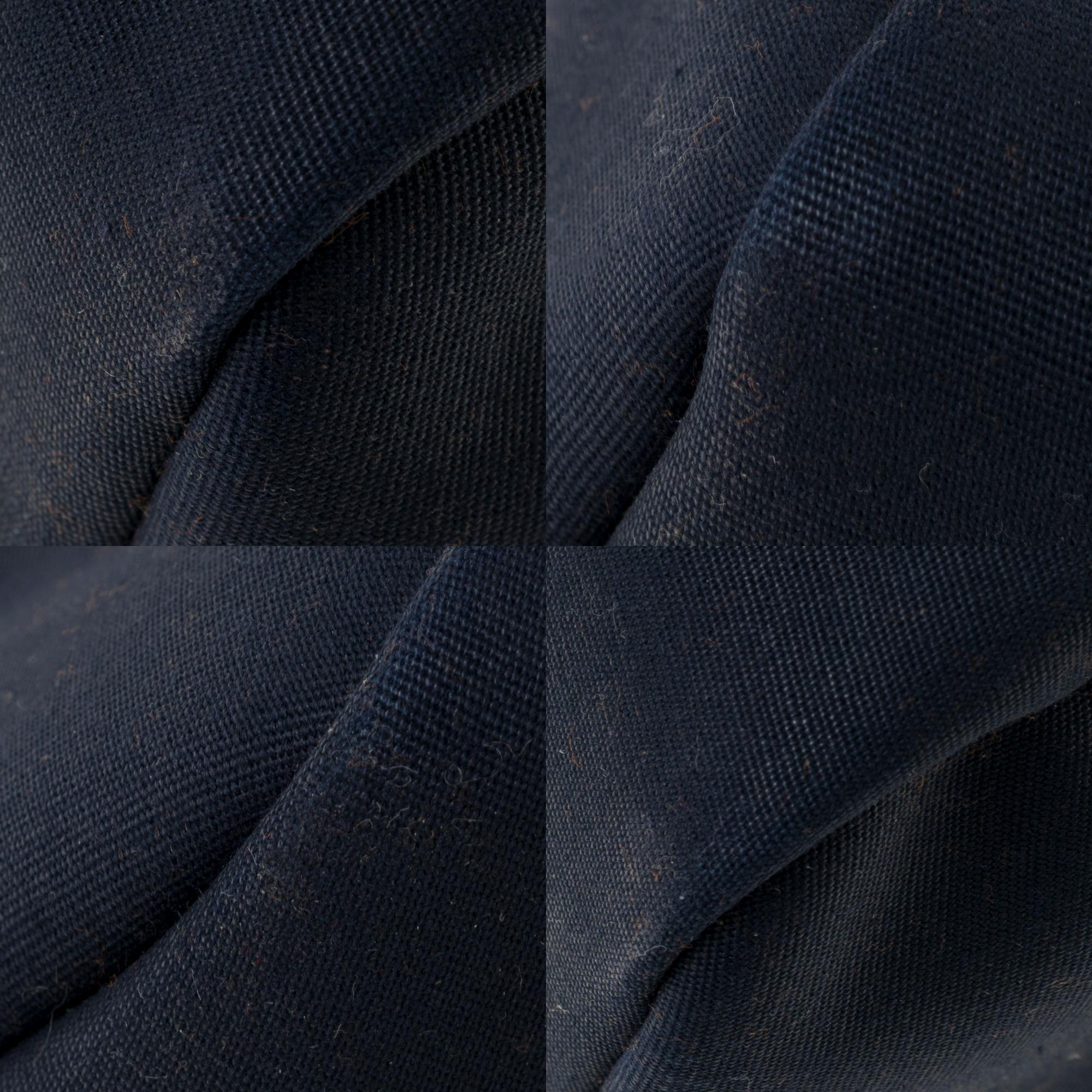 Hermès Herbag GM handbag in navy blue canvas and blue leather 2