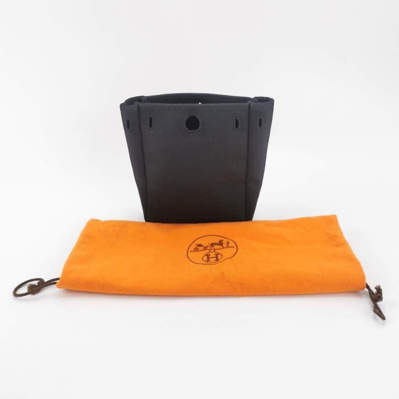 Hermes Herbag Mini Borsa a tracolla in tela beige e nera con hardware argentato 8