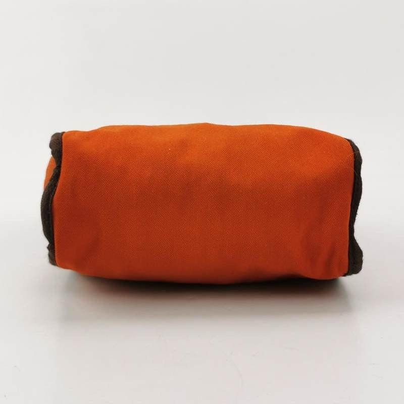 Hermes Herbag Mini Red and Orange Canvas Silver-tone Hardware Crossbody Bag 4