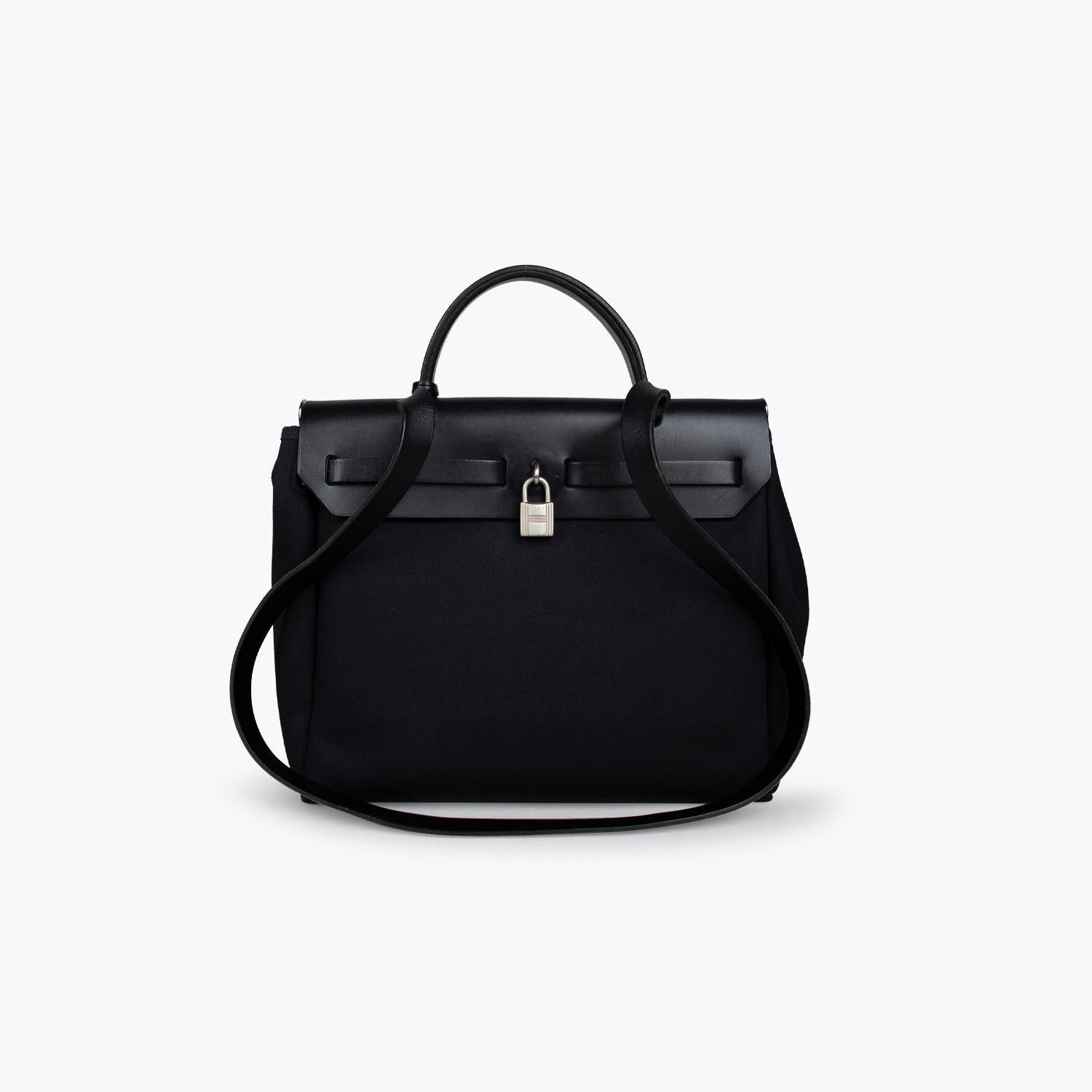 Black Hermès Herbag PM Bag