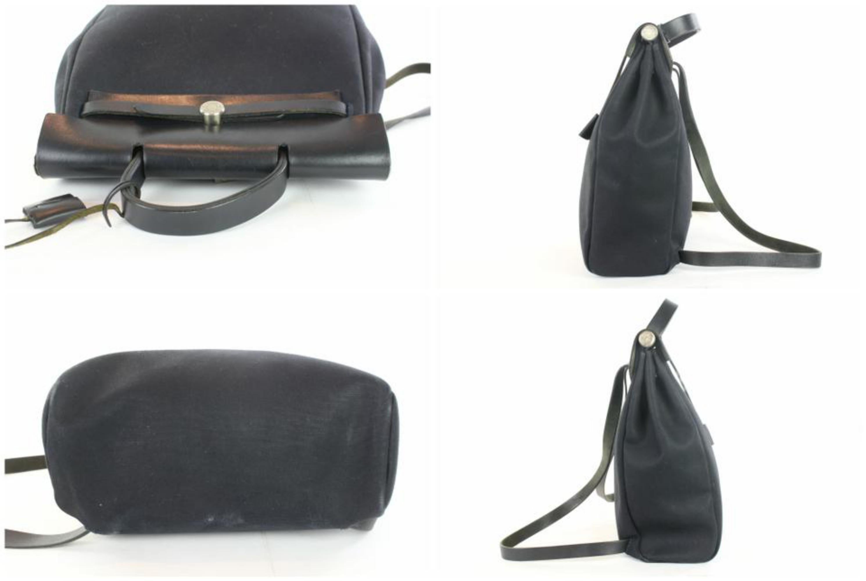 Hermès Herbag Sac A Dos 2-in-1 6hz0904 Black Canvas Backpack For Sale 1