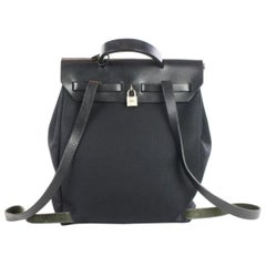 Hermès Herbag Sac A Dos 2-in-1 6hz0904 Black Canvas Backpack