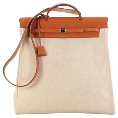 Hermes Herbag Toile and Leather GM