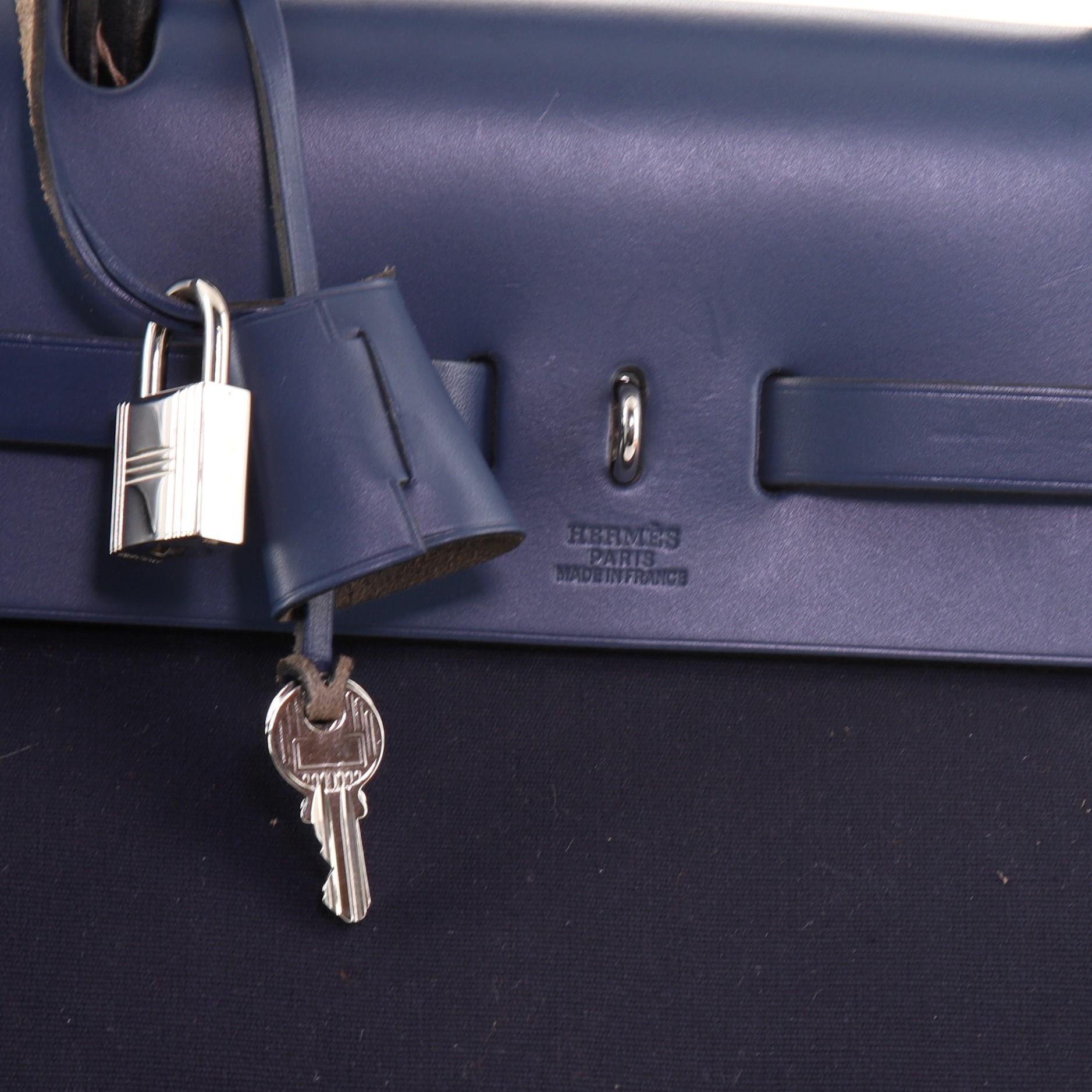 Hermes Herbag Toile und Leder MM 5