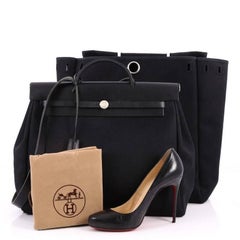 Hermes Herbag Toile and Leather MM
