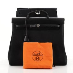 Hermes Herbag Toile and Leather MM