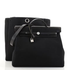 Hermes Herbag Toile et Cuir MM