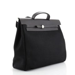Hermes Herbag Toile and Leather MM