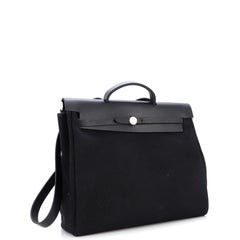 Hermes Herbag Toile and Leather MM