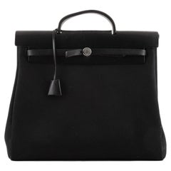 Hermes Herbag Toile and Leather MM