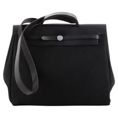 Hermes Herbag Toile and Leather MM
