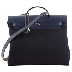 Hermes Herbag Toile and Leather MM