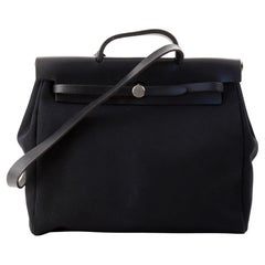 Hermes Herbag Toile and Leather MM Hermes Herbag Toile and Leather MM