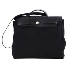 Hermes Herbag Toile and Leather MM