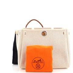 Hermes Herbag Toile and Leather PM