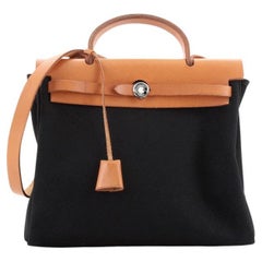 Hermes Herbag Toile and Leather PM Hermes Herbag Toile and Leather PM