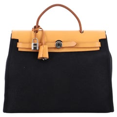 Hermes Herbag Toile and Leather PM