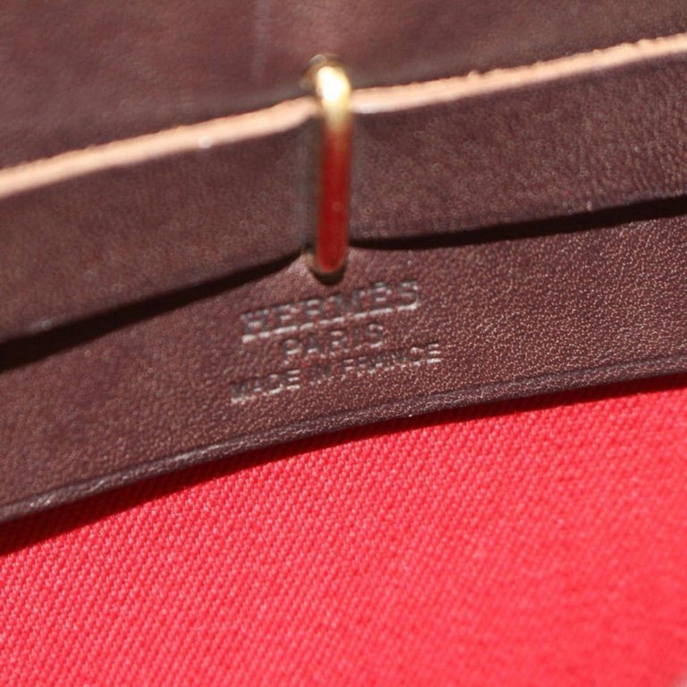 Hermès Herbag Toile Mini Pm 869488 Orange Canvas Cross Body Bag For Sale at 1stdibs