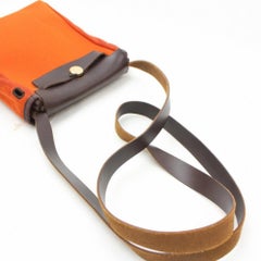 Hermès Herbag Toile Mini Pm 869488 Orange Canvas Cross Body Bag