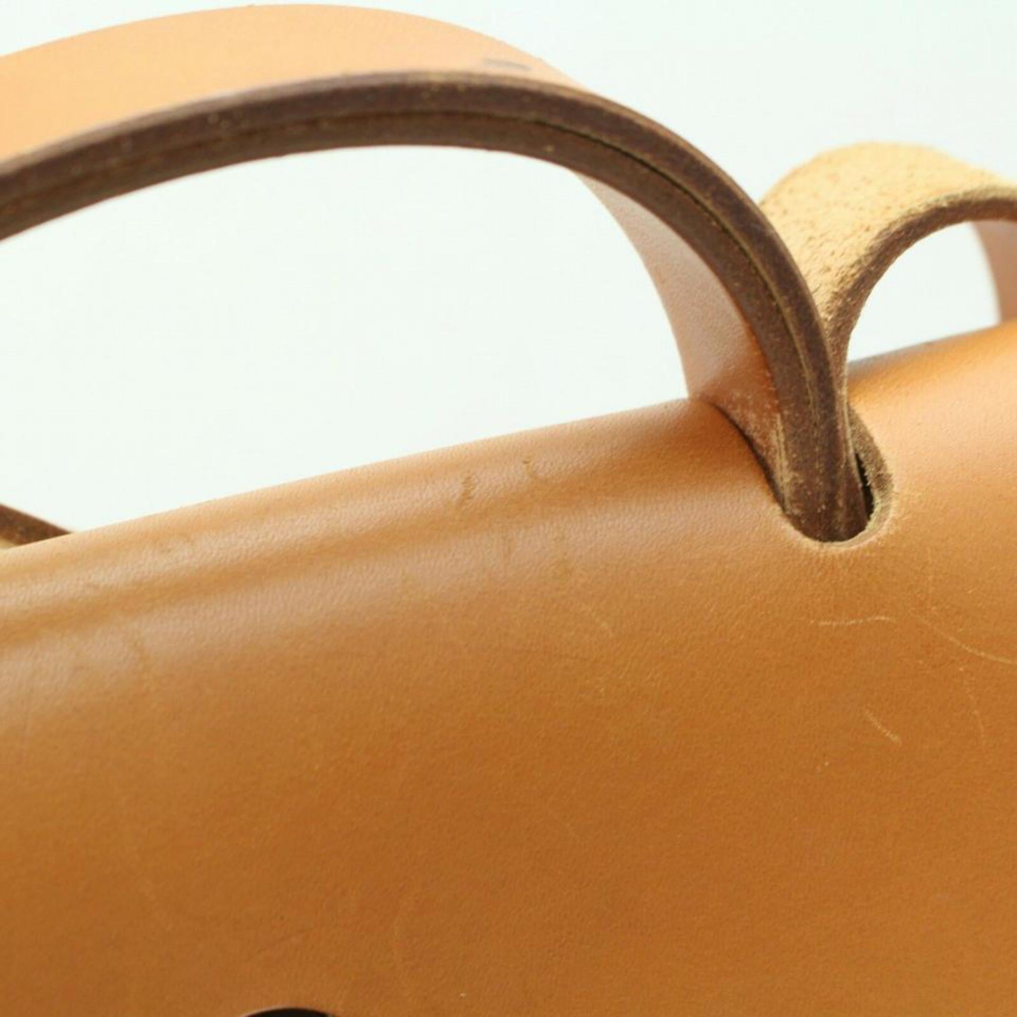 Hermès Herbag Toile Sac A Dos Tote 869849 Beige Coated Canvas Shoulder Bag For Sale 8