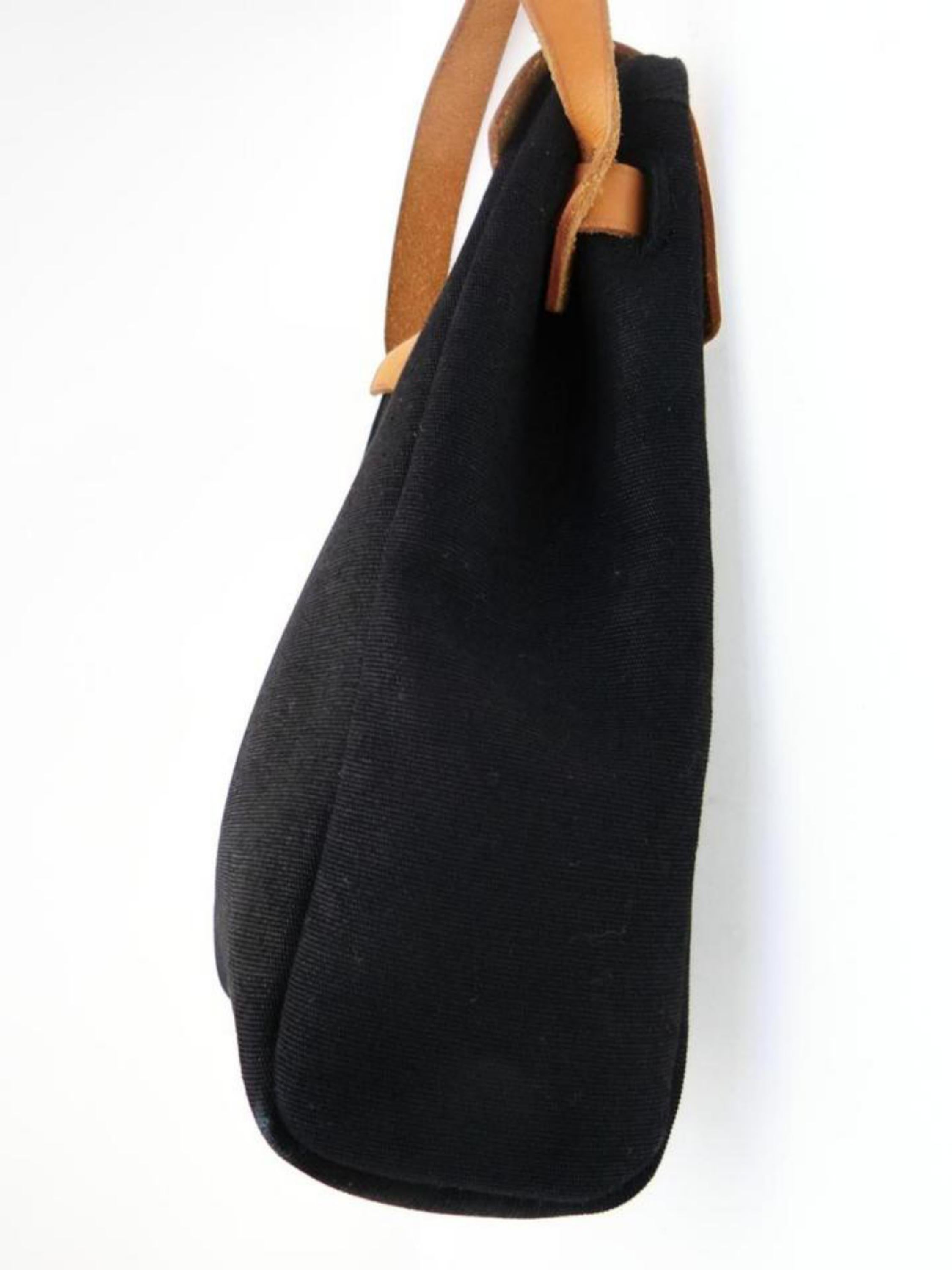 Hermès Herbag Tpm 228474 Black Coated Canvas Backpack For Sale 4