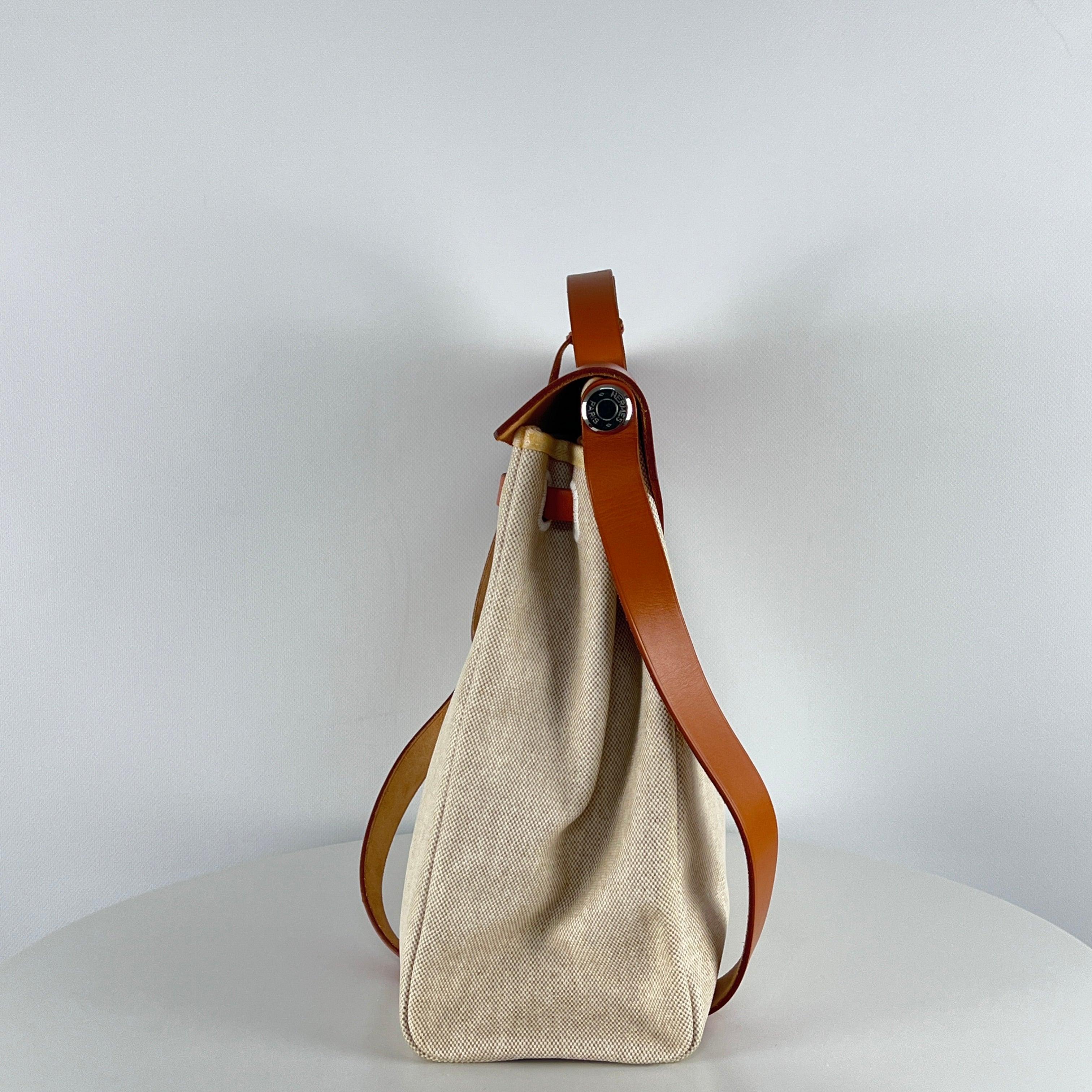 Hermès Two-in-One in tela e pelle Marrone Beige 2000 1