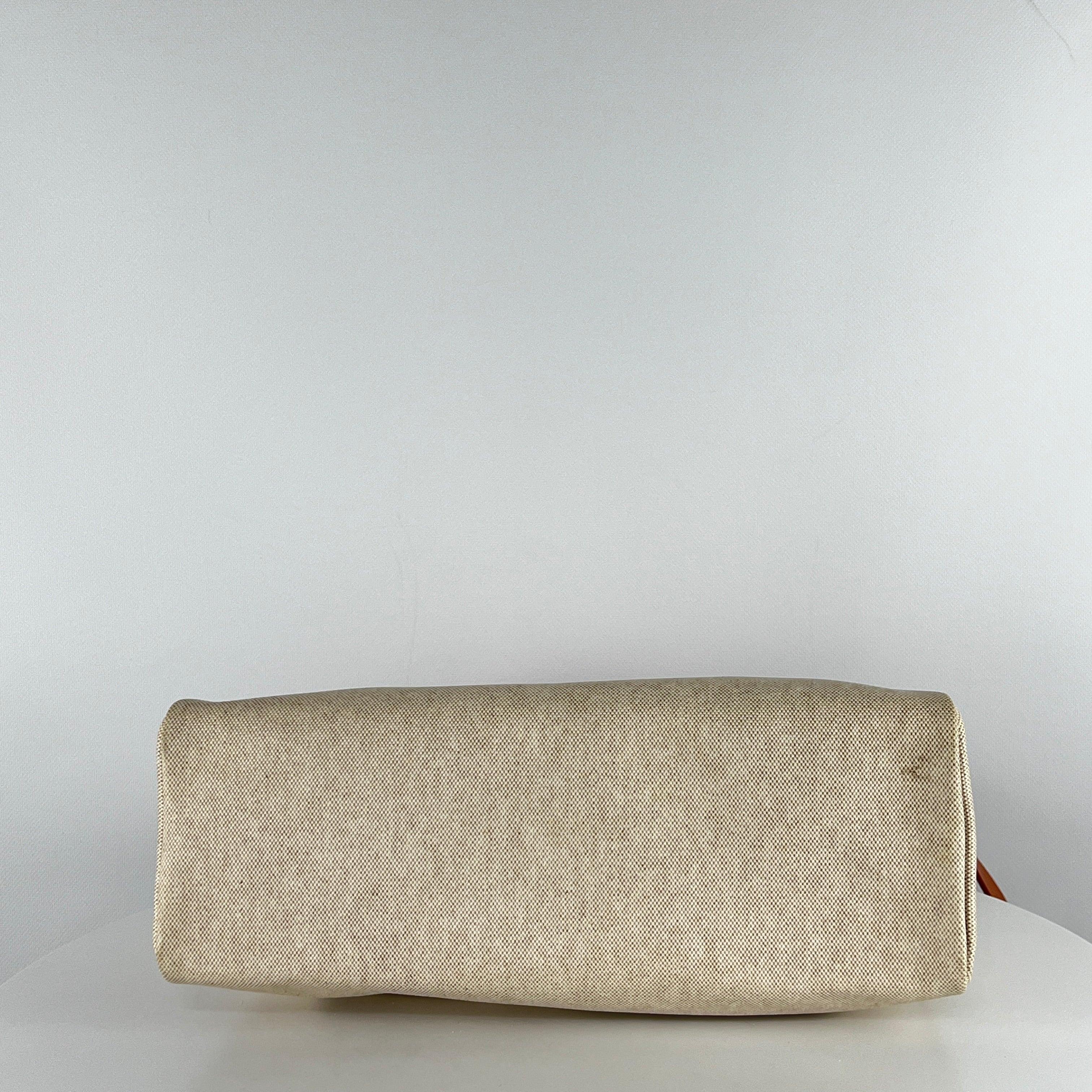 Hermès Two-in-One in tela e pelle Marrone Beige 2000 3