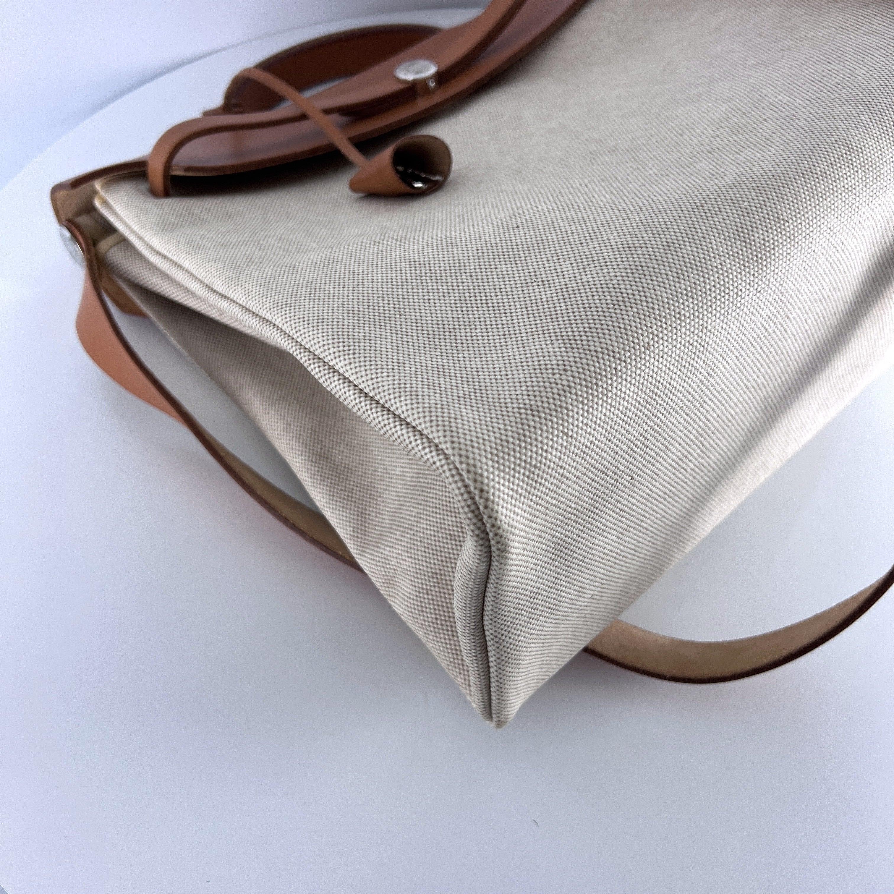 Hermès Two-in-One in tela e pelle Marrone Beige 2000 4