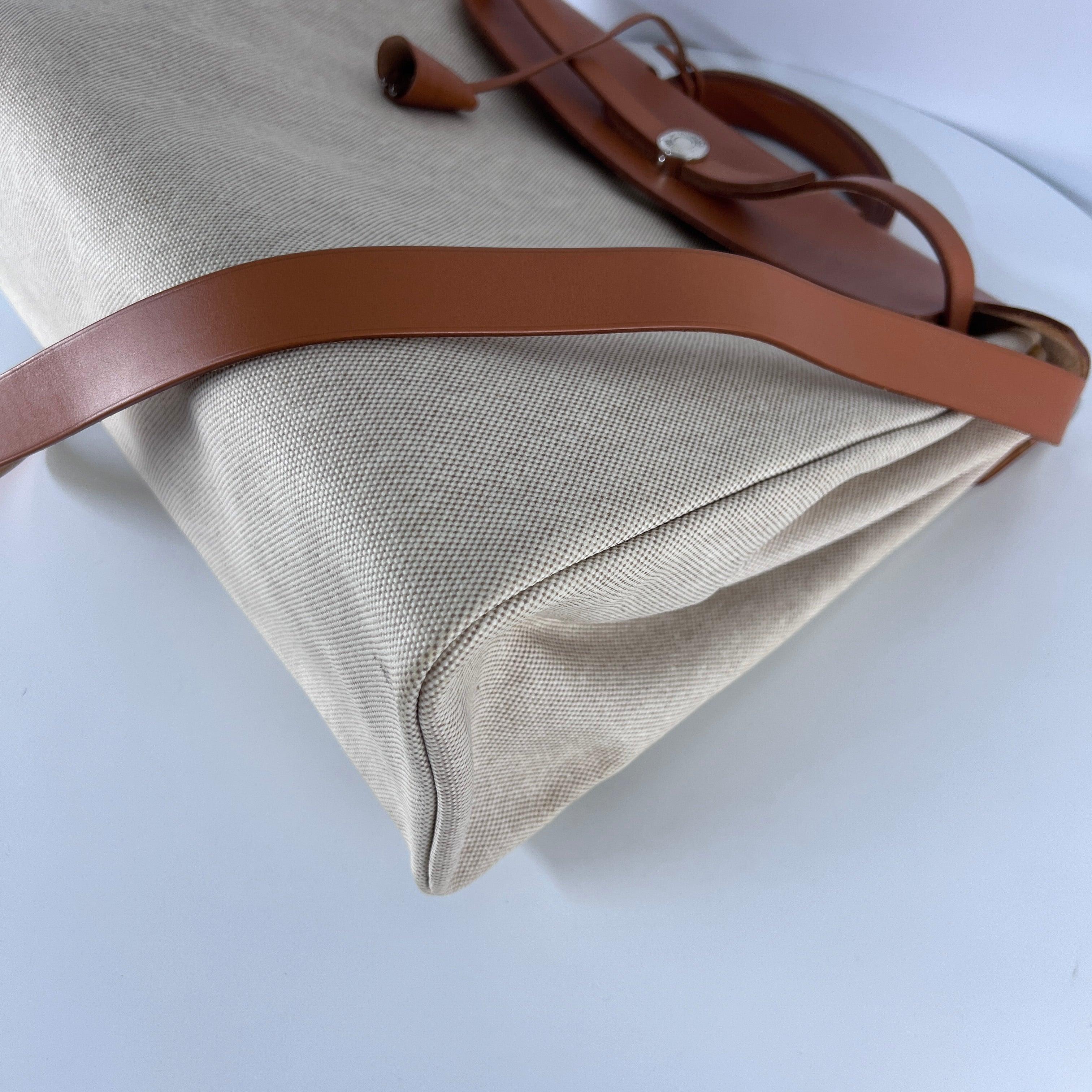 Hermès Two-in-One in tela e pelle Marrone Beige 2000 5