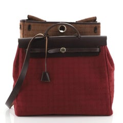 Hermes Herbag Waffle Canvas MM