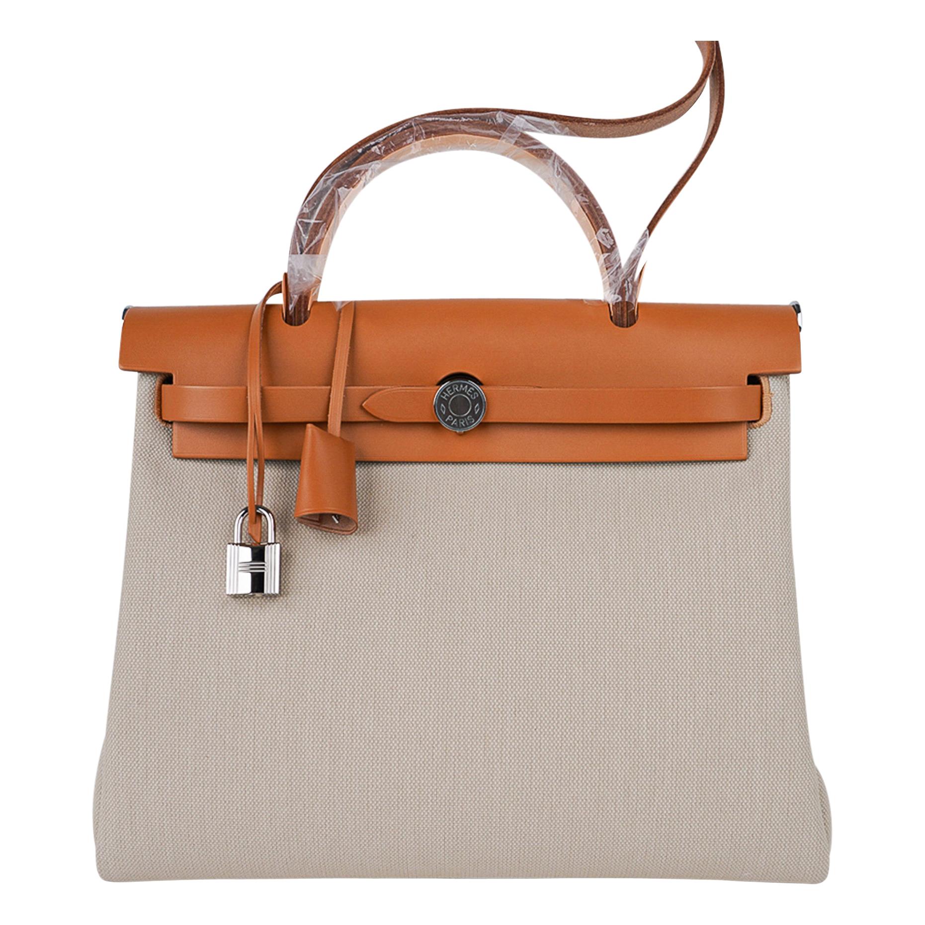 Hermes Herbag Zip Retourne 31 Toile Canvas Shoulder Bag