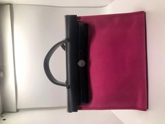 HERMES Herbag Zip 31 Canvas-Leder-Schultertasche in Rosa, 2016