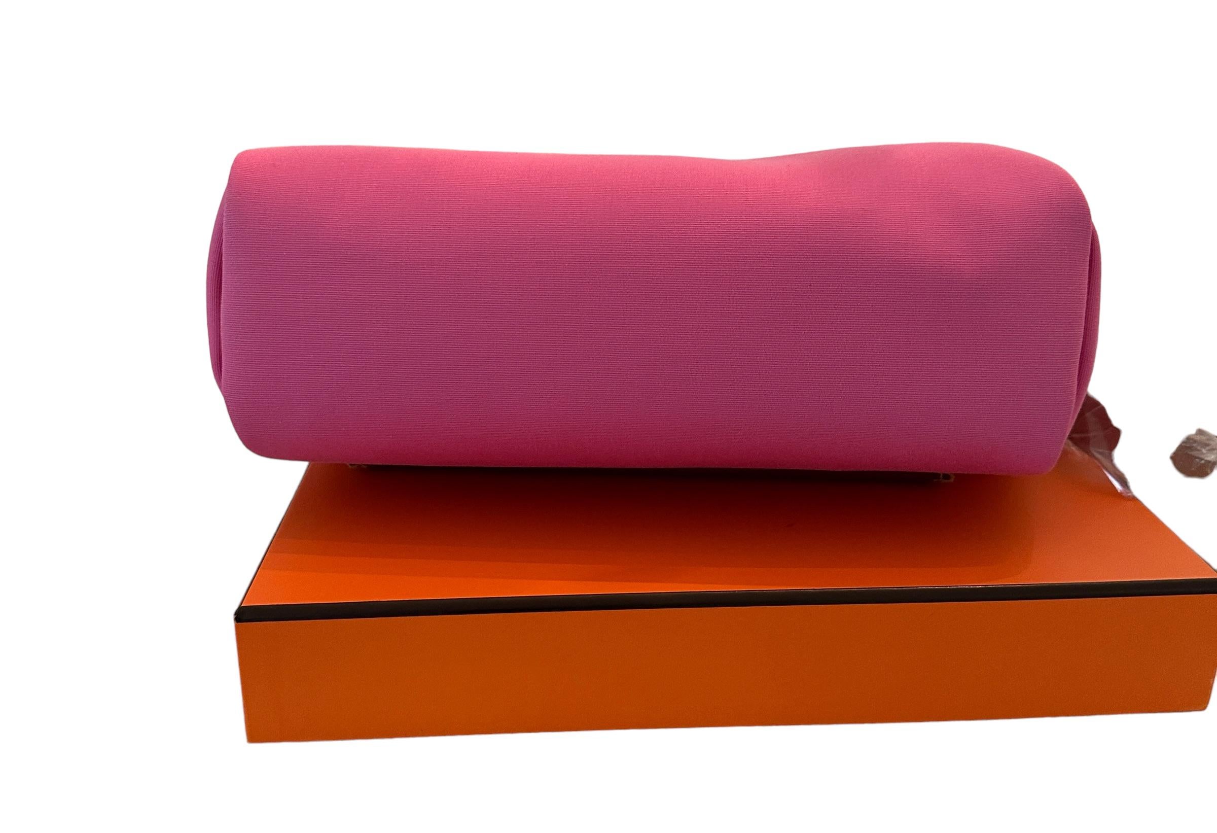 Hermes Herbag Zip 31 Verso Bubblegum / Rubis Barbie Pink Palladium New w/Box 4