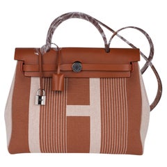 Hermes Herbag Zip 31 Vibration Natural Fauve Ecru Beige