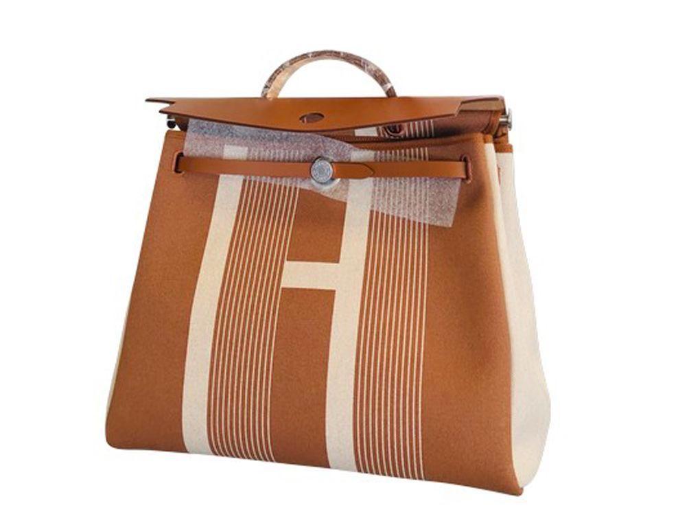 Women's Hermes Herbag Zip 39 Retourne Ecru Beige - XL- New Condition For Sale