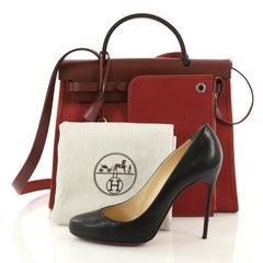 Hermes Herbag Zip Leather and Toile 31