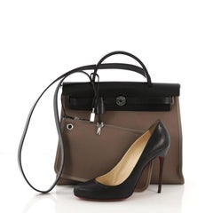 Hermes Herbag Zip Leather and Toile 31