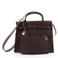Hermes Herbag Zip Leather and Toile 31