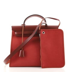 Hermes Herbag Zip Leather and Toile 31