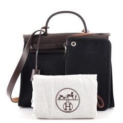 Hermes Herbag Zip Leather and Toile 31