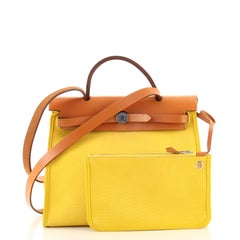 Hermes Herbag Zip Leather and Toile 31