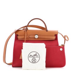 Hermes Herbag Zip Leather and Toile 31
