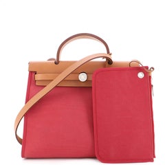 Hermes Herbag Cremallera Piel y Toile 31