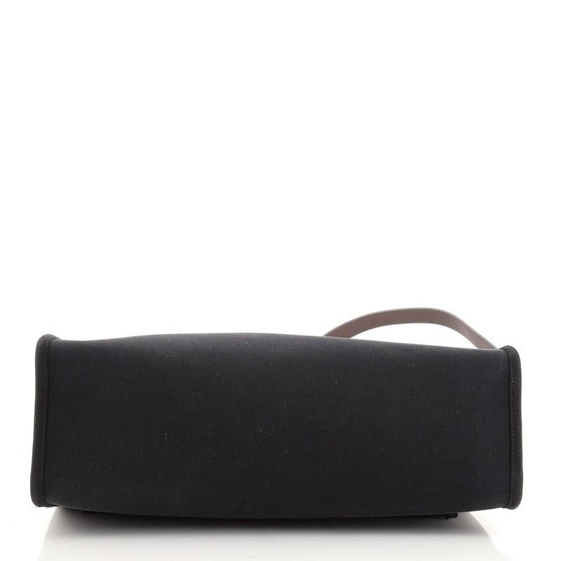 Black Hermes Herbag Zip Leather and Toile 31