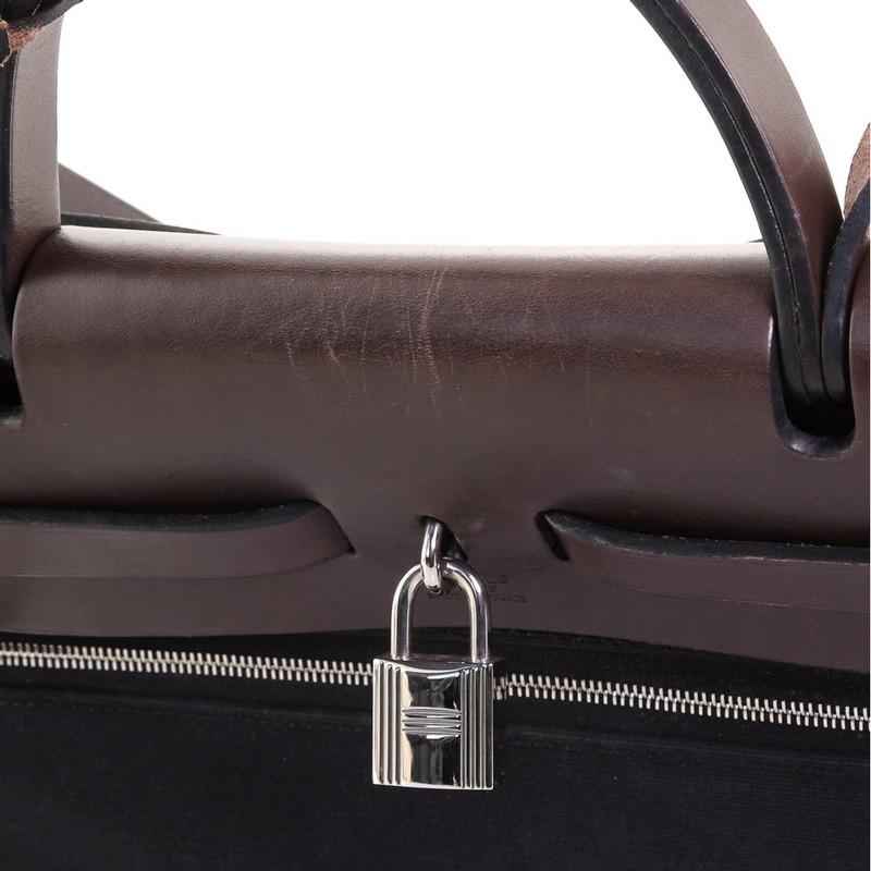 Hermes Herbag Zip Leather and Toile 31 1