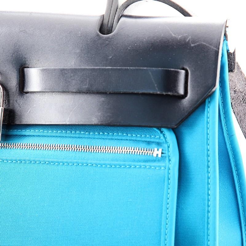 Hermes Herbag mit Reißverschluss aus Leder und Toile 31 3