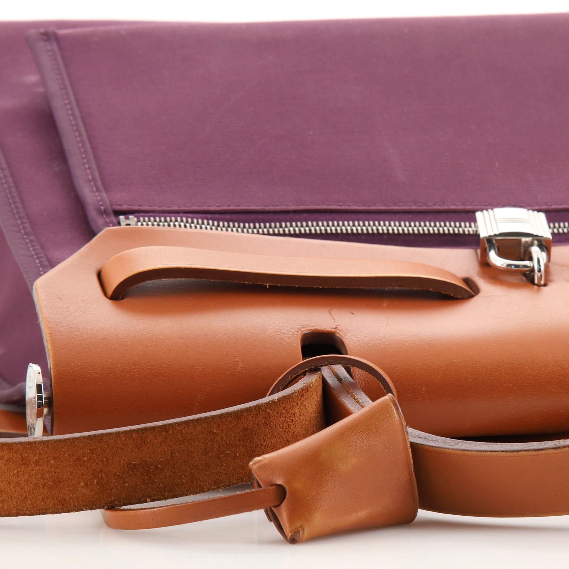 Hermes Herbag Leder und Toile 31 mit Reißverschluss 3