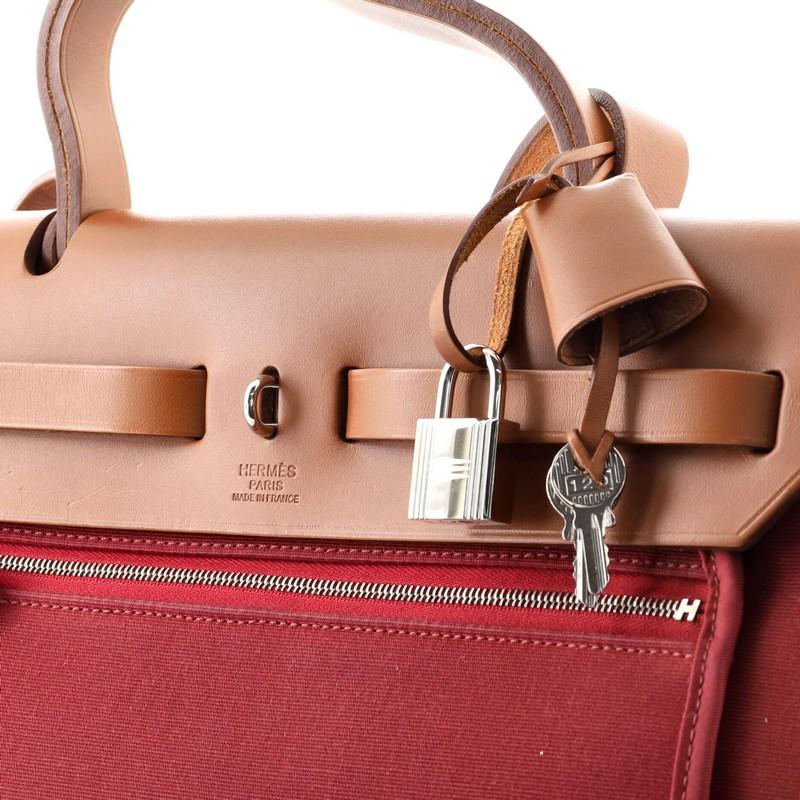 Hermes Herbag Zip Leather and Toile 31 2